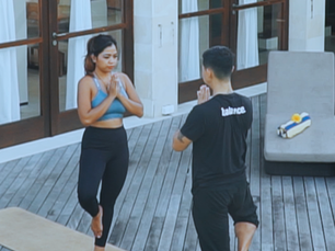 Client participating in a guided recovery activity at Holistic Recovery Bali, receiving personalized outpatient rehab and therapeutic support in a calm, healing environment in Bali.