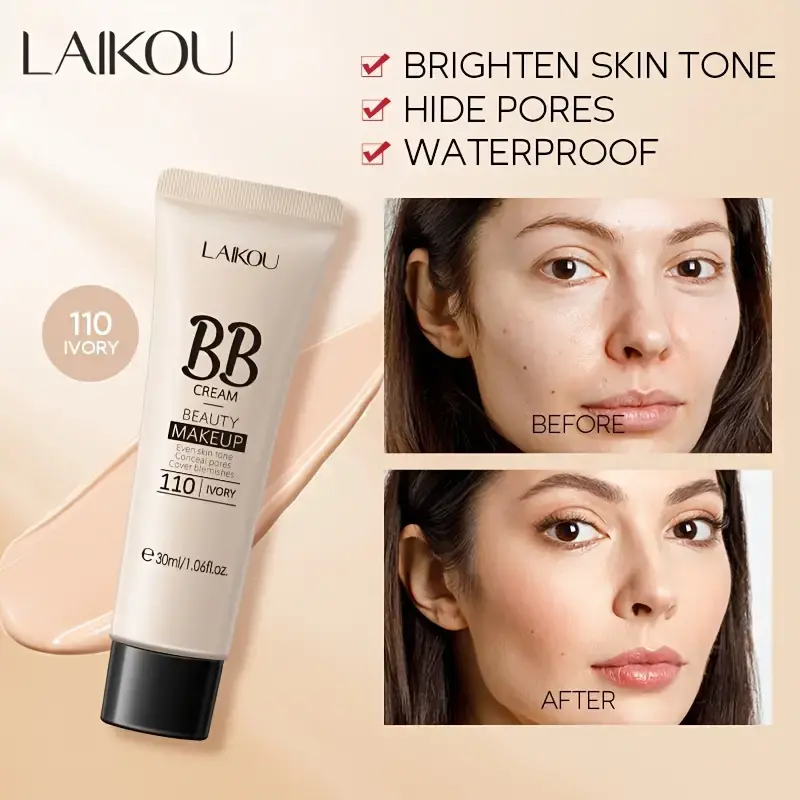 Thumbnail: LAIKOU Waterproof BB Cream - Full Coverage Foundation 30ml