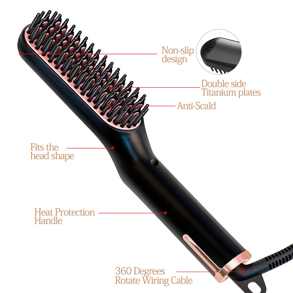 Thumbnail: Straightening Brush and Beard Comb Set