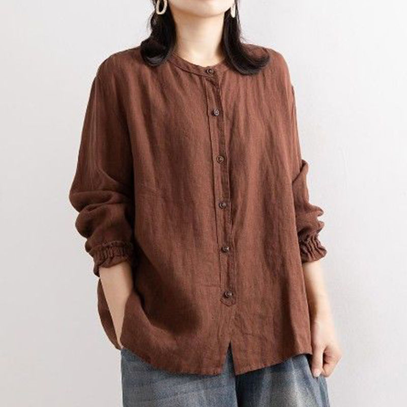 Thumbnail: Vintage Cotton Linen Casual Shirt for Spring and Autumn