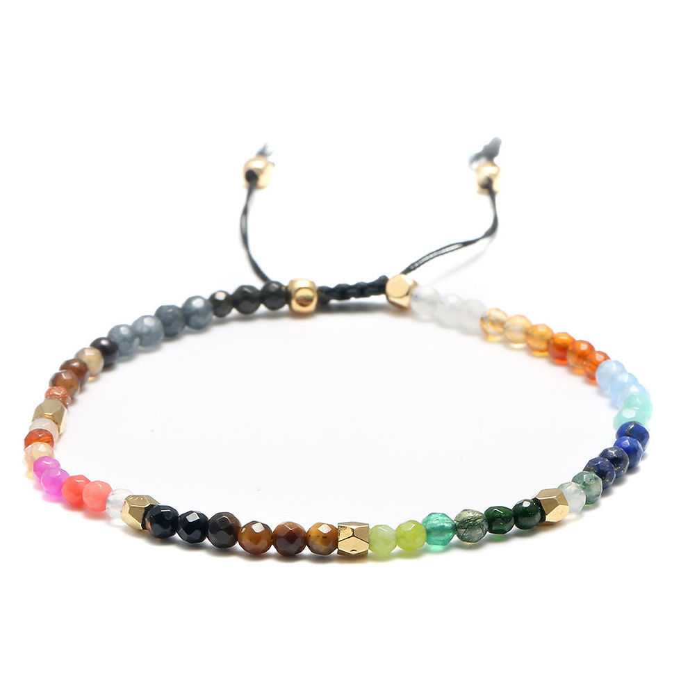 Thumbnail: 12 Constellations Seven Chakras Colored Stones Bracelet