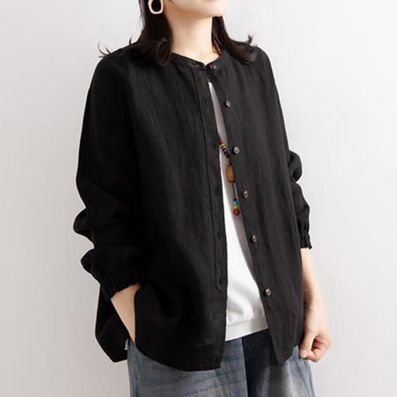 Thumbnail: Vintage Cotton Linen Casual Shirt for Spring and Autumn