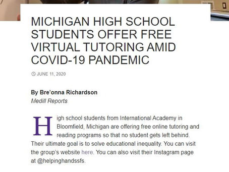 Helping Hands Featured by the Medill Reports