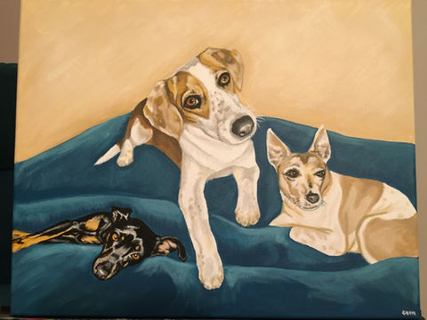 Lively Dog Group Painting