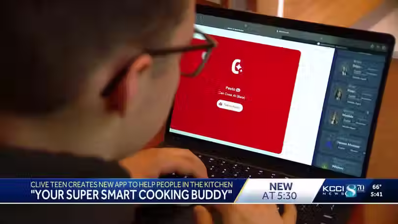 Iowa teen creates a new kitchen assistant app (CBS)