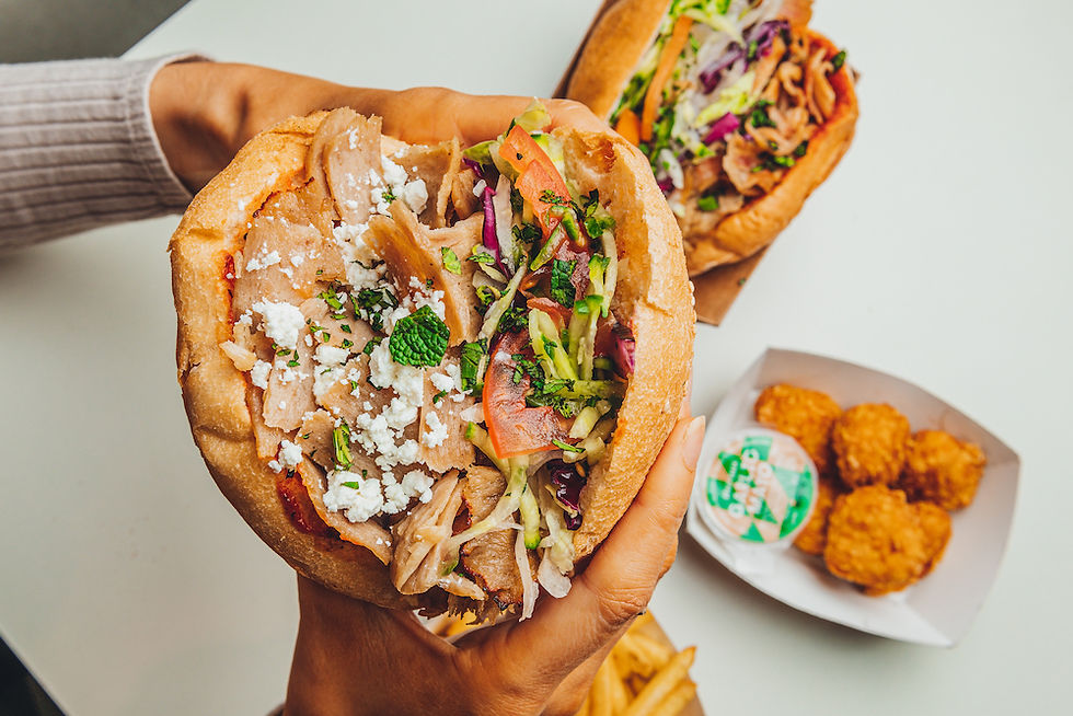 A huge kebab from Doner Shack in Leicester, Leicestershire, UK