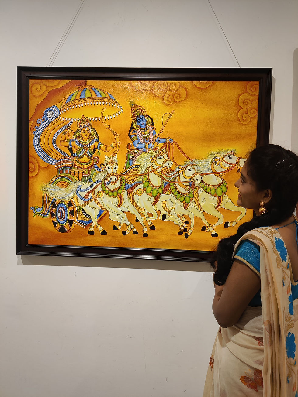 Varshitha Venkatesan with her Mural art