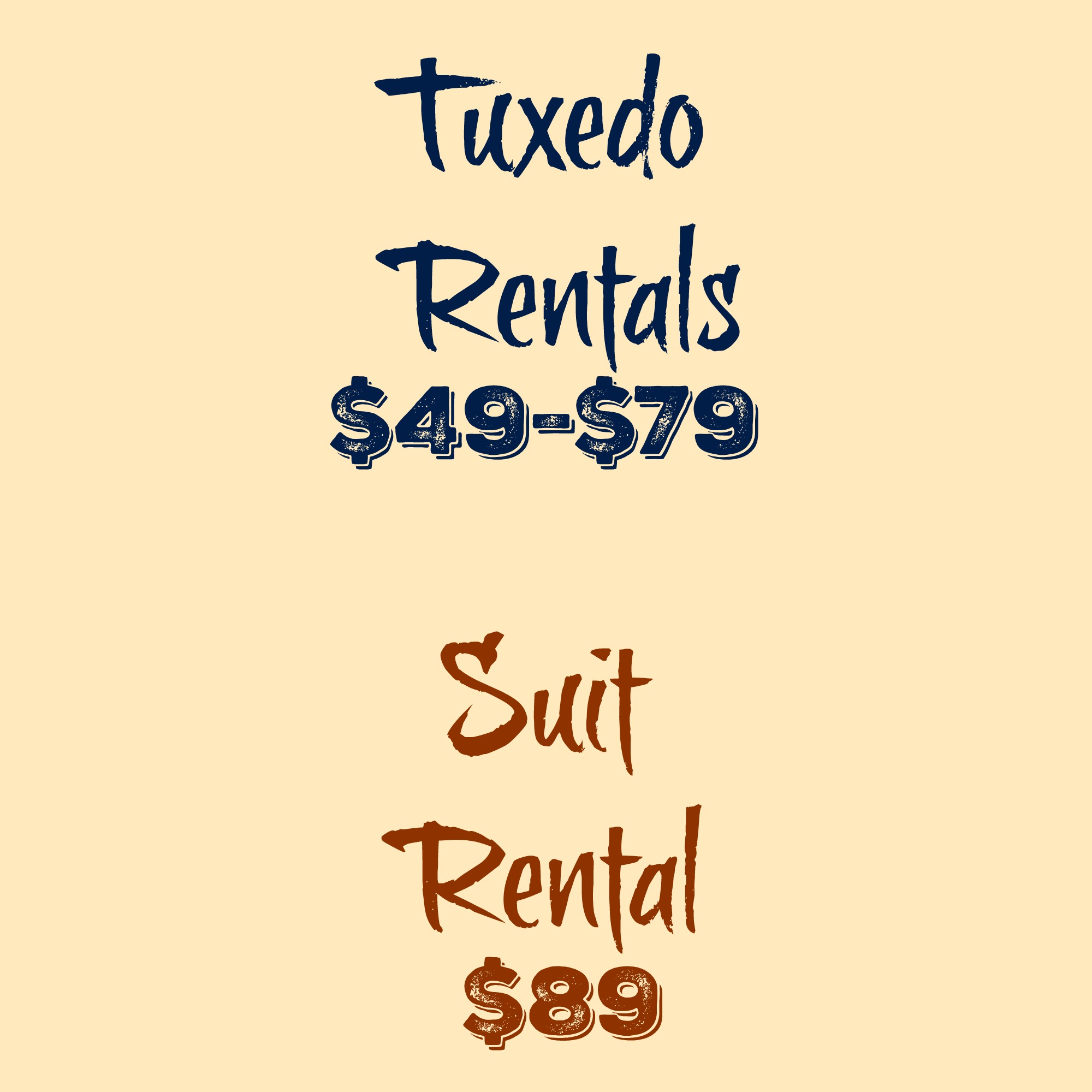 Tuxedo and Suit Rentals