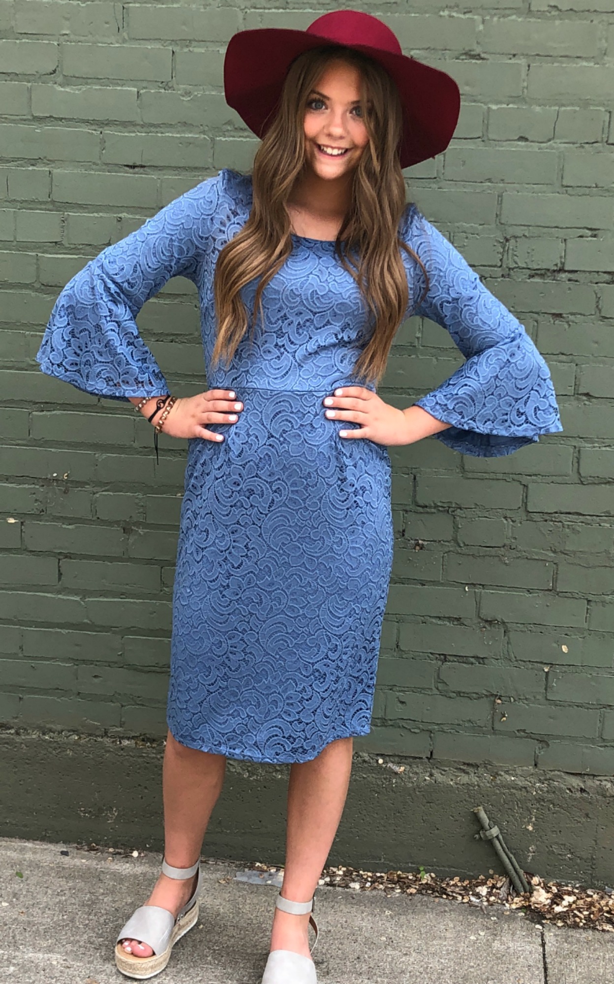 April Dress-Denim Blue