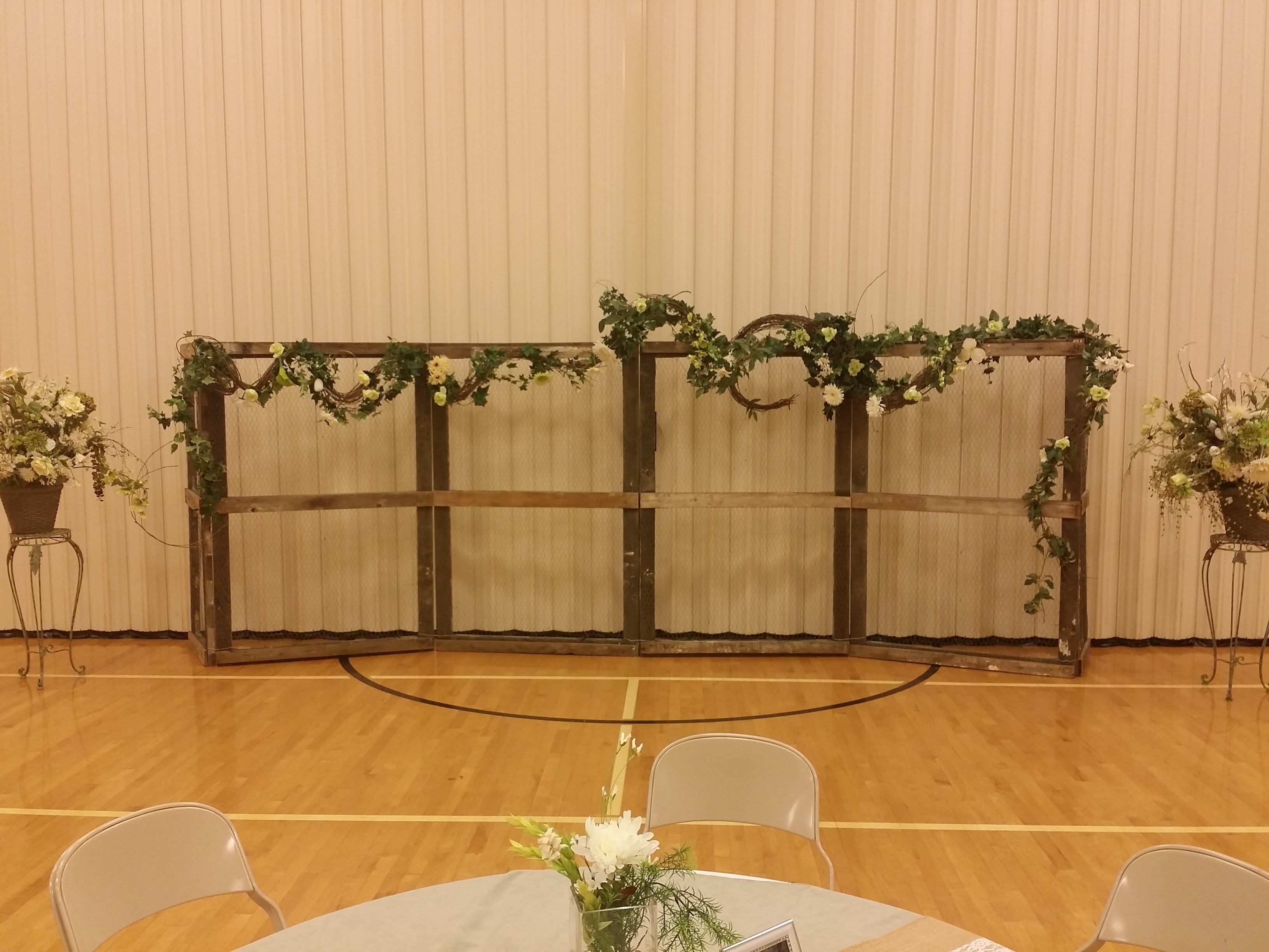 Custom Rustic Backdrop.