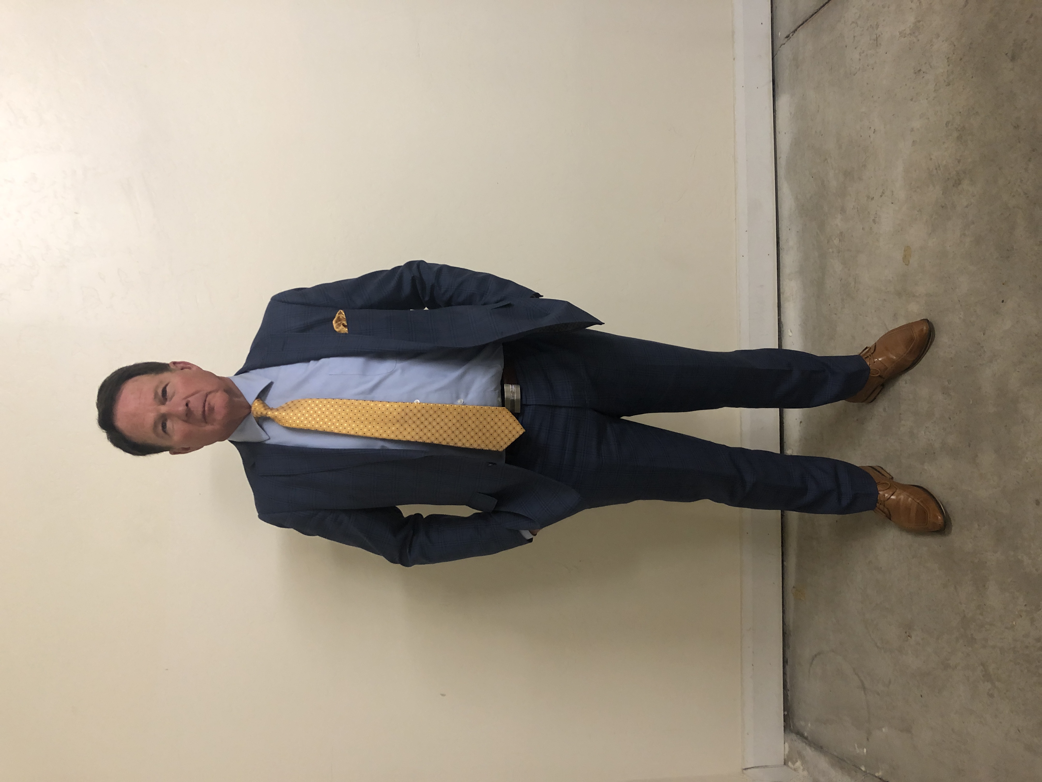 Men's Blue Plaid Suit