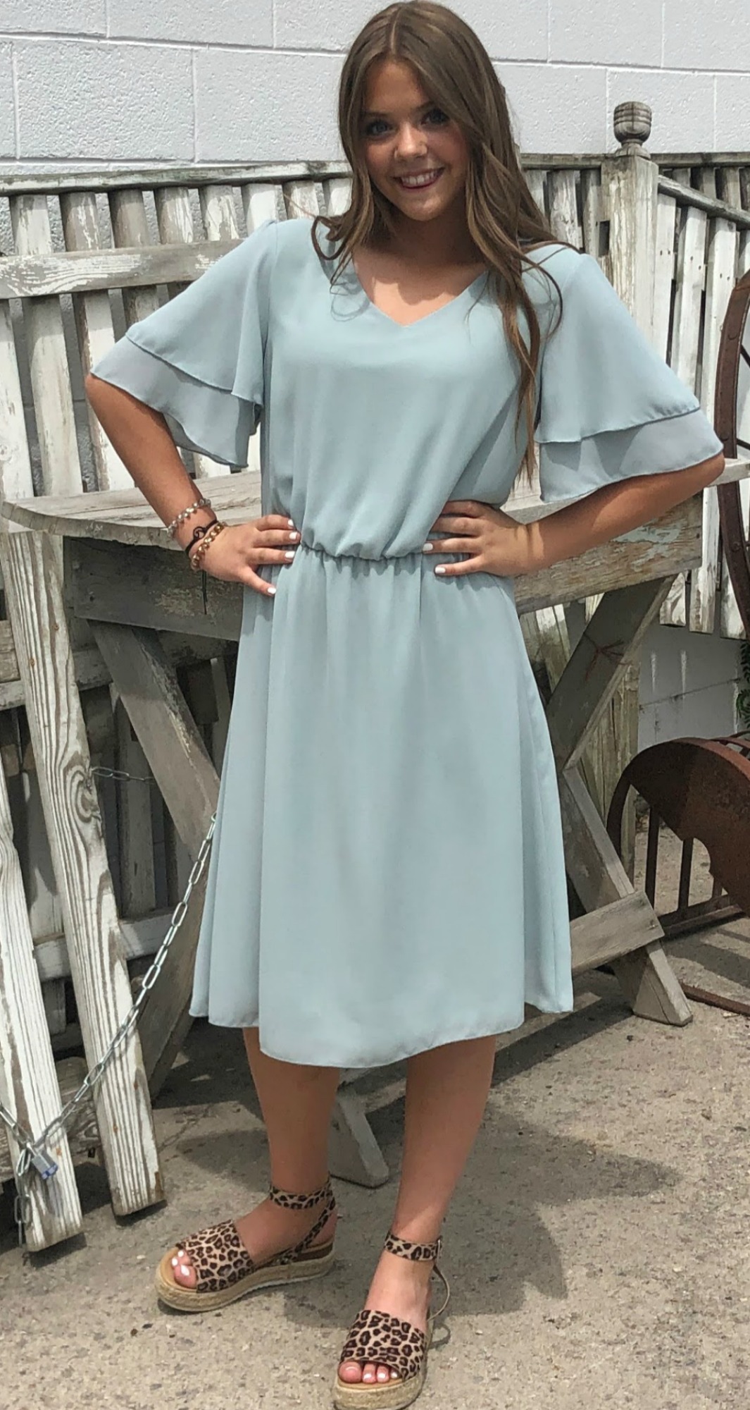Claire Dress-Light Sage