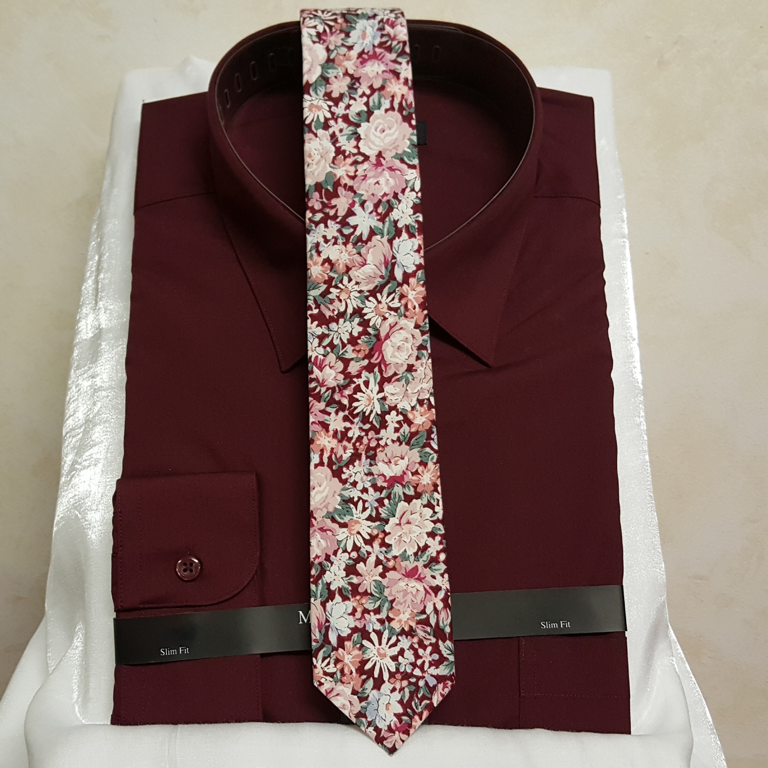 Burgundy Slim Fit Shirt
