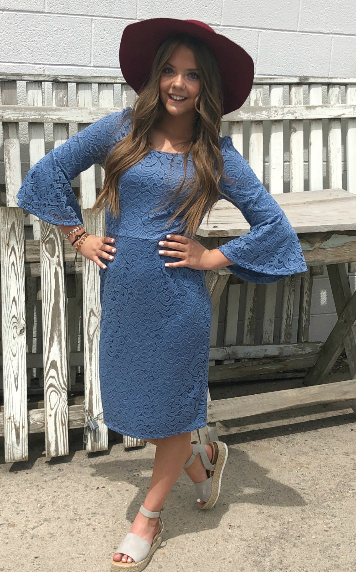 April Dress-Denim Blue