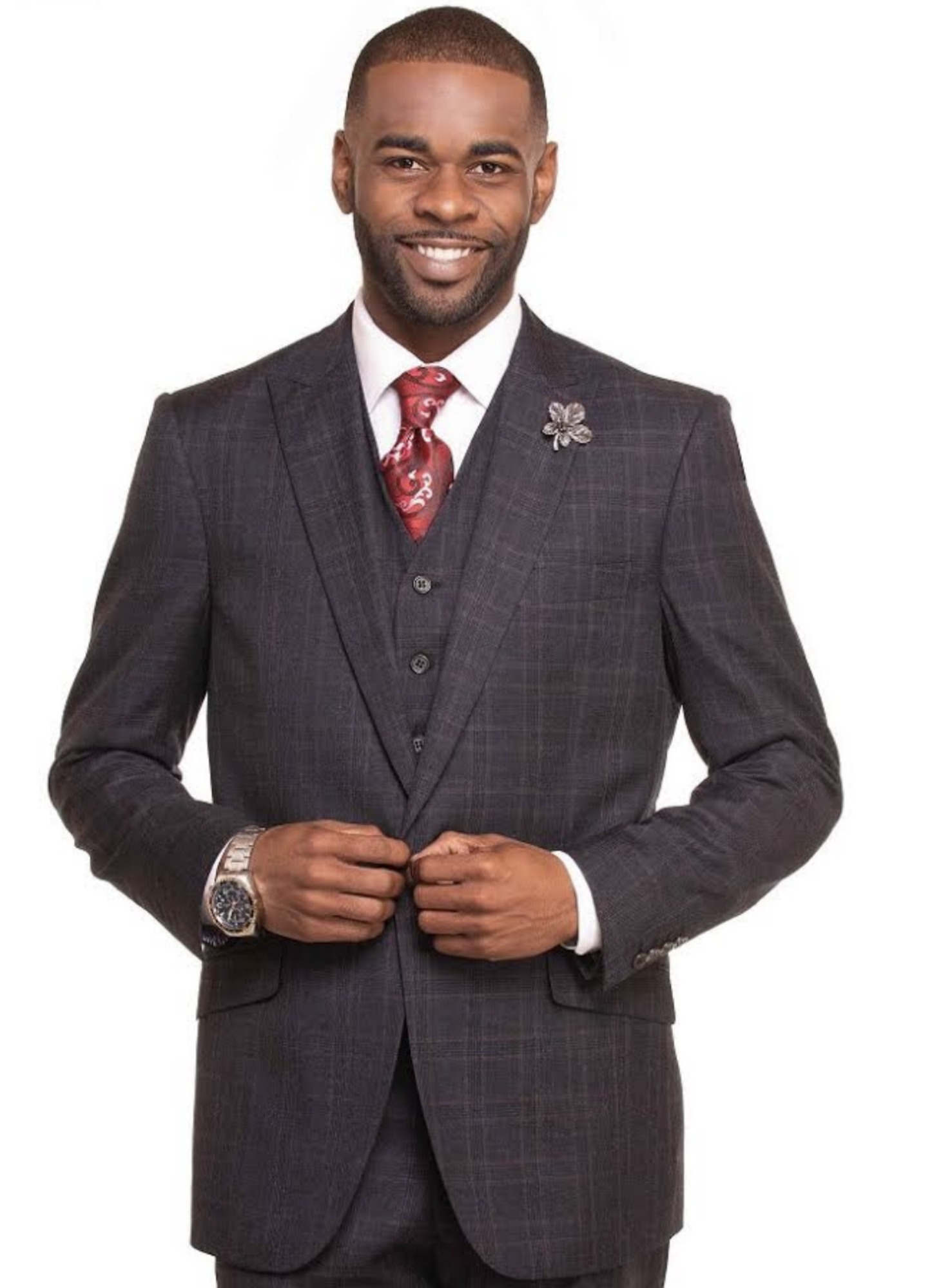 Gray Plaid Suit