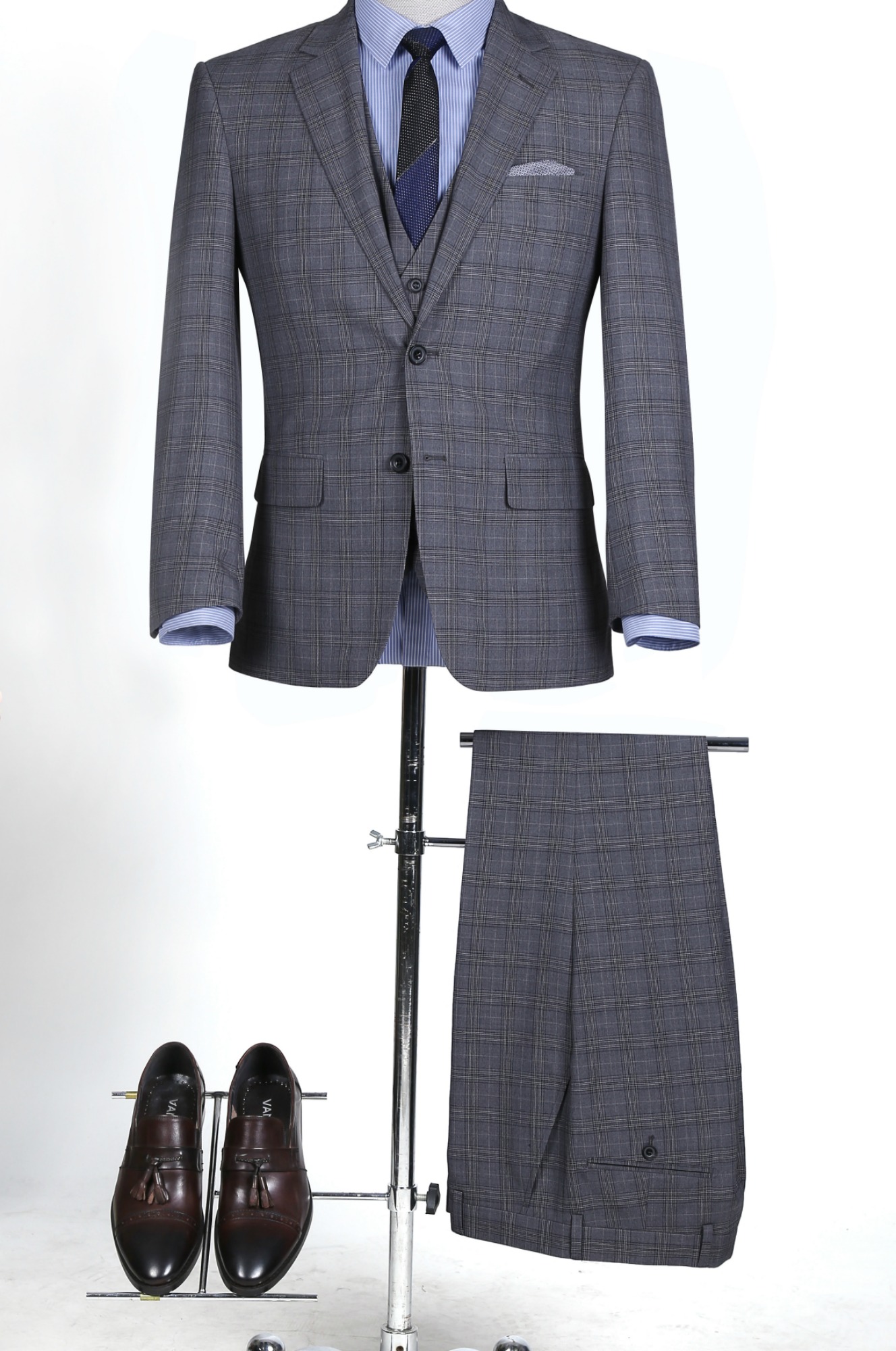Gray Plaid Suit