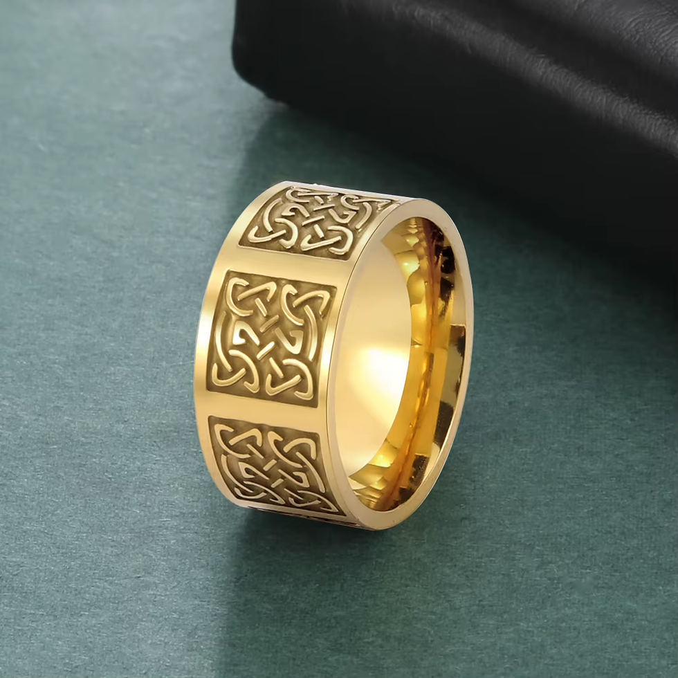 Thumbnail: Vintage Stainless Steel Viking Rings for Men and Women - Party Jewelry