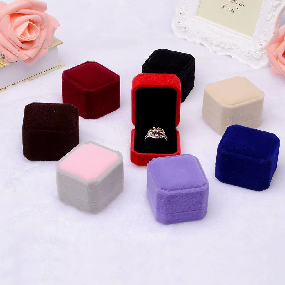 Thumbnail: Red Heart-Shaped Ring Box for Engagement and Jewellery Display