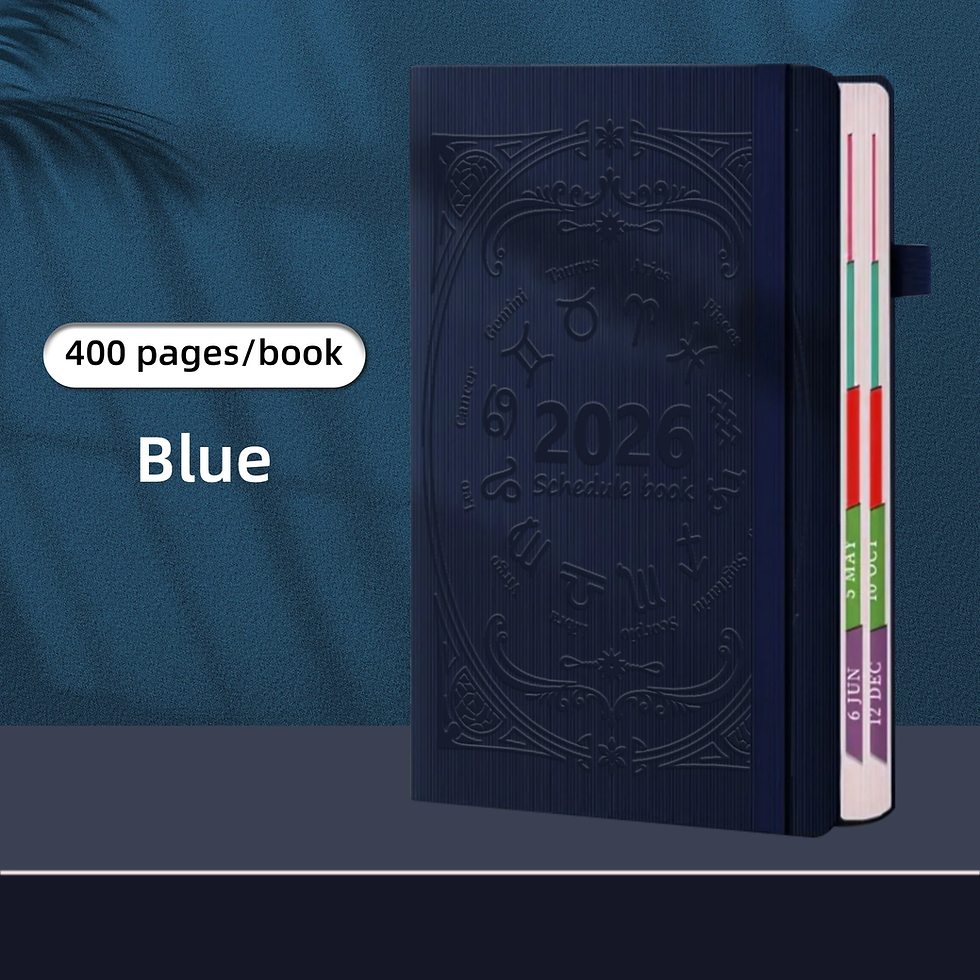 Thumbnail: 2026 A5 Portable PU Agenda Book with English Calendar & Notepads