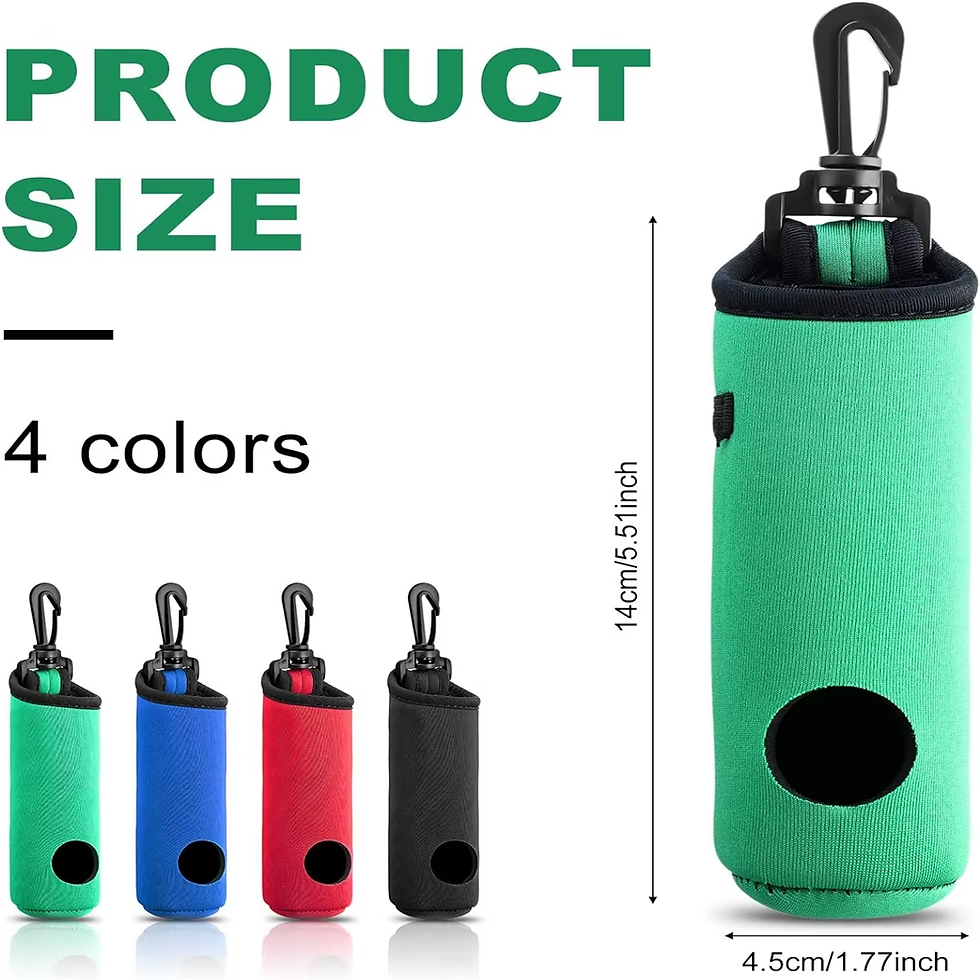 Thumbnail: Golf Tee Holder and Ball Carry Pouch with Keychain Belt Clip Accessories