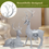 Thumbnail: Beaded Resin Deer Figurines Set for Christmas Holiday Decor - 2 Pieces