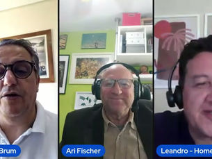 Leandro Toledano, CEO da HomeBiogas Brasil, e Ari Fisher, Assessor de Agronegócios da Embaixada de Israel, durante entrevista ao vivo no programa A Voz do Campo, apresentado por Marcelo Brum.