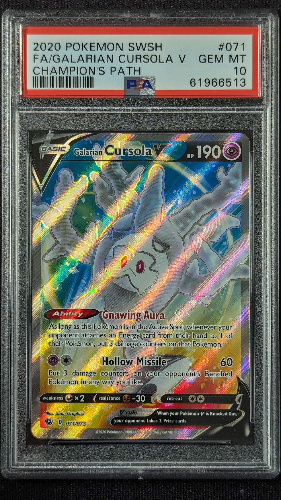 Galarian Cursola V - PSA 10 - Champion's Path