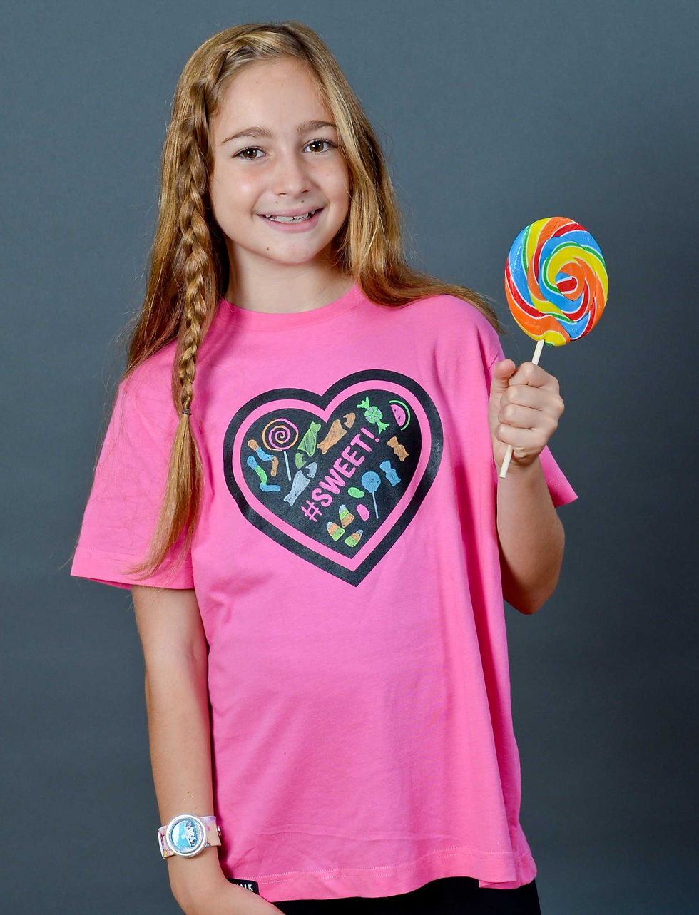 Thumbnail: Sweet Stencil Design on Chalkboard T-Shirt