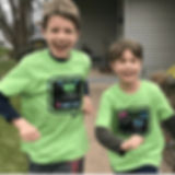 Kiddos in Green T-Shirts