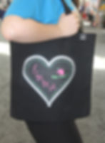 Silver Heart Tote