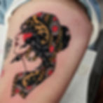 Old school gipsy american traditional tattoo