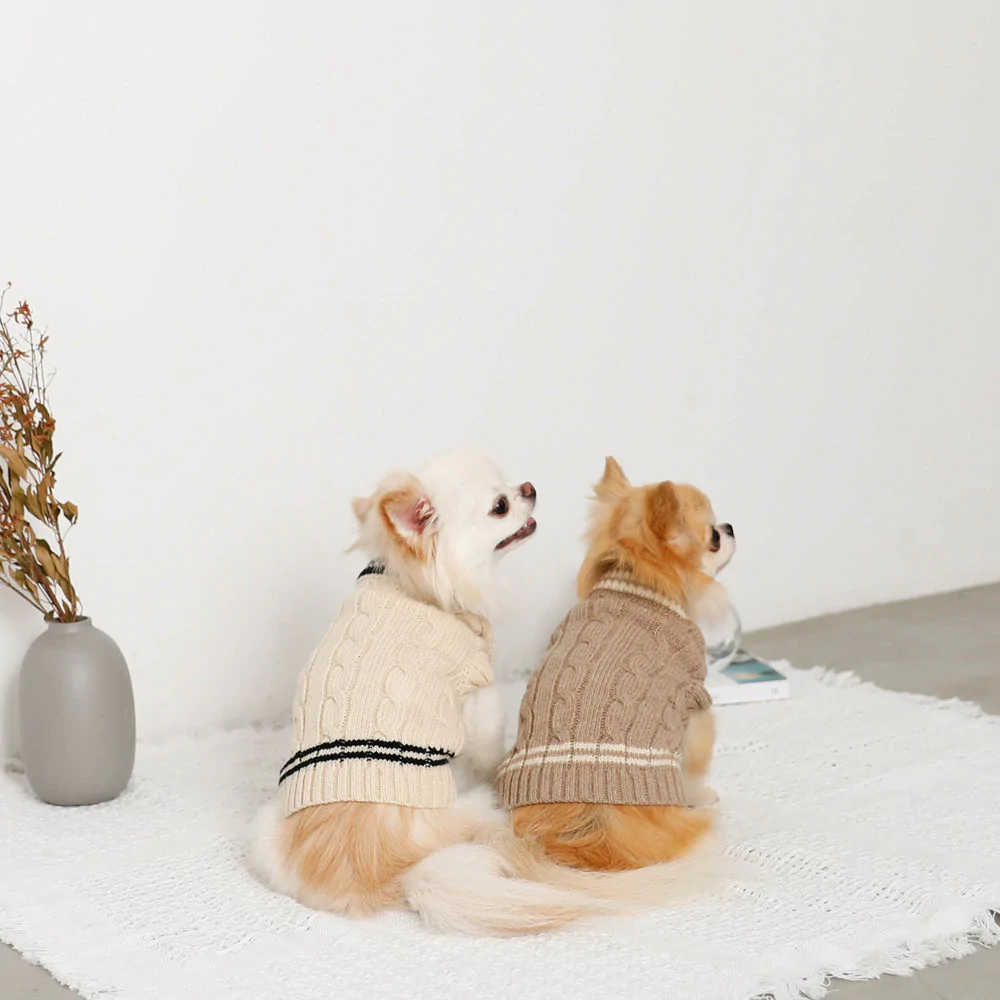 Thumbnail: Mon Cheri Cable Knit Sweater Vest Ivory