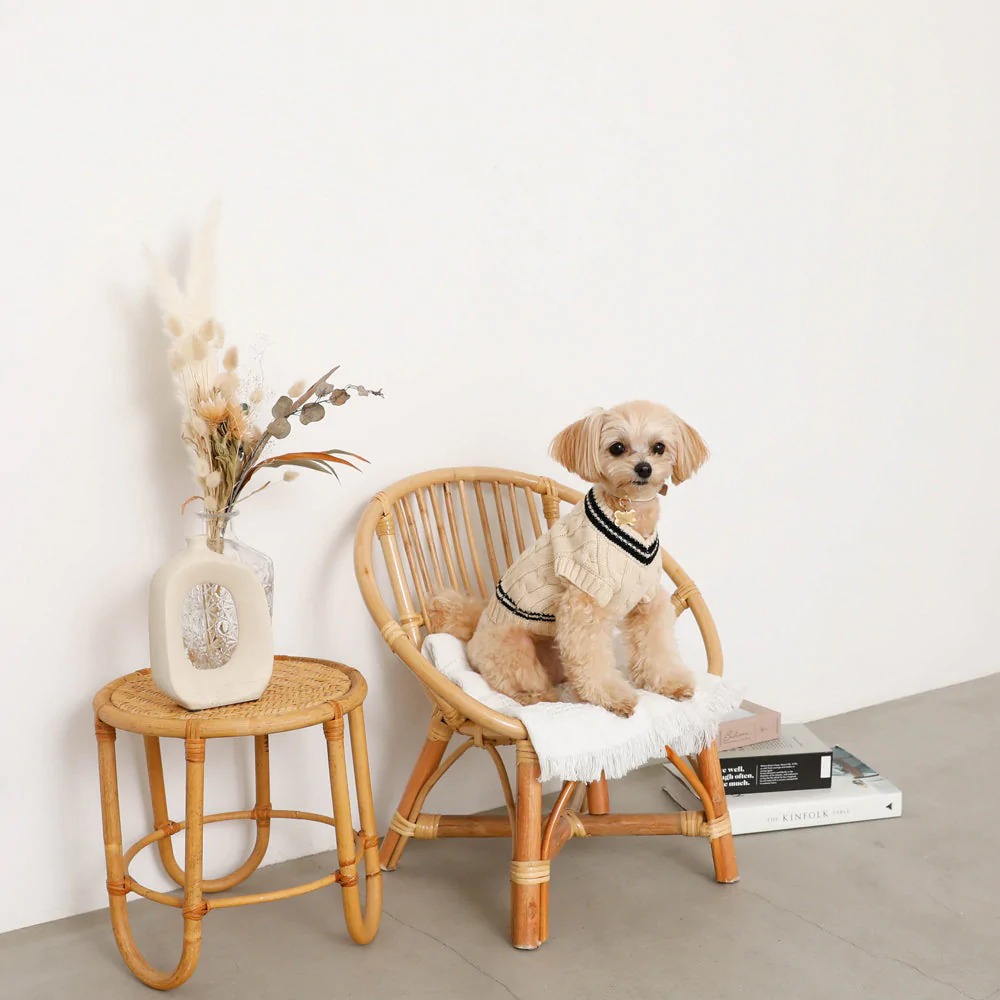 Thumbnail: Mon Cheri Cable Knit Sweater Vest Ivory