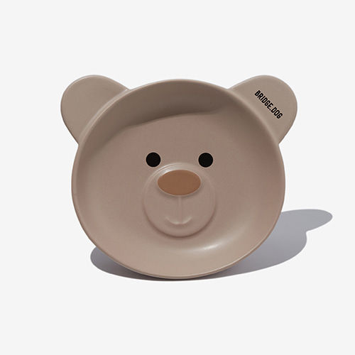 BRIDGE DOG BEAR DISH - BEIGE FACE