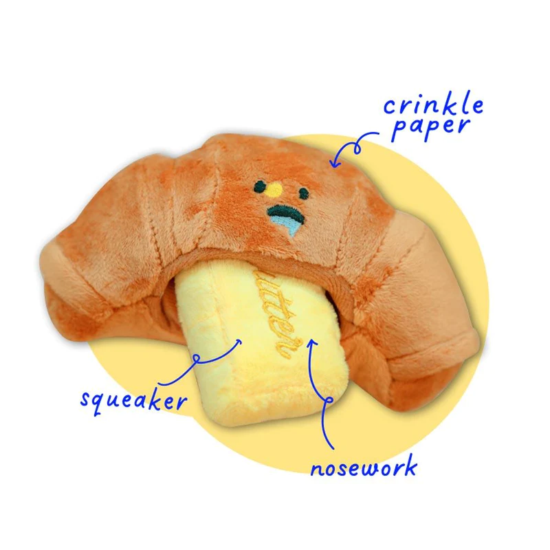 Thumbnail: Bite Me Butter Croissant Nosework Toy