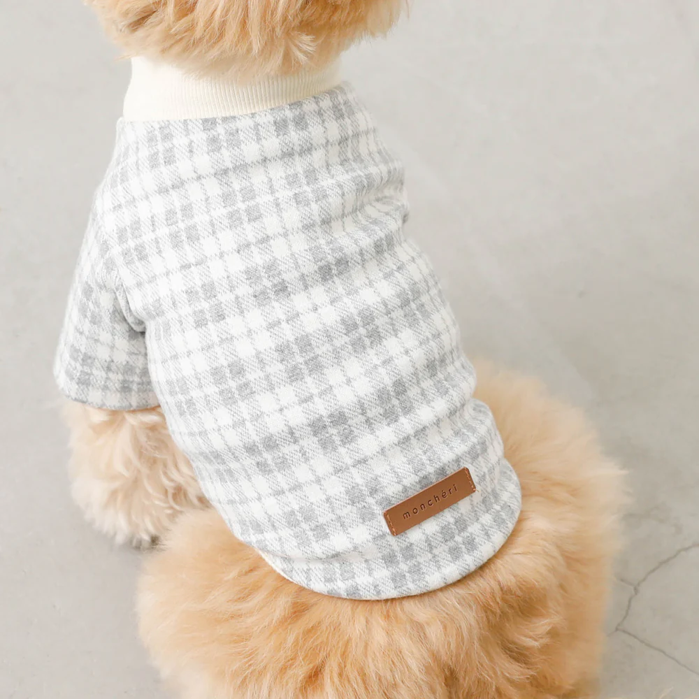 Thumbnail: Mon Cheri Check Pattern Top - Grey