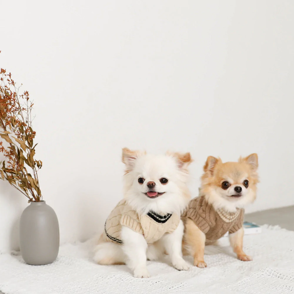 Thumbnail: Mon Cheri Cable Knit Sweater Vest Ivory