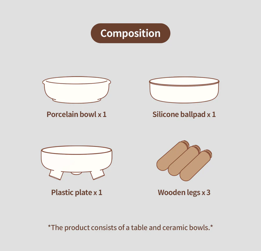 Thumbnail: Inherent Oreo Ceramic Table Beech Wood - Short