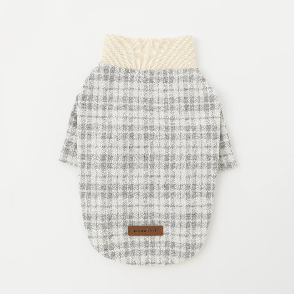 Thumbnail: Mon Cheri Check Pattern Top - Grey