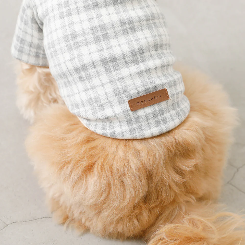 Thumbnail: Mon Cheri Check Pattern Top - Grey