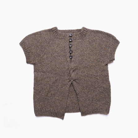 HAND KNIT T-SHIRT WITH BACK CABLE DETAIL CLAIRE GREIDANUS