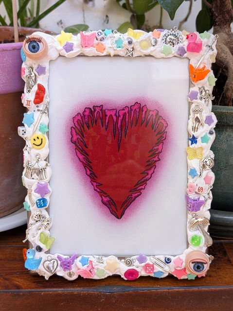 'Sweet Tooth' 5x7 Print with Original Mixed Media Frame