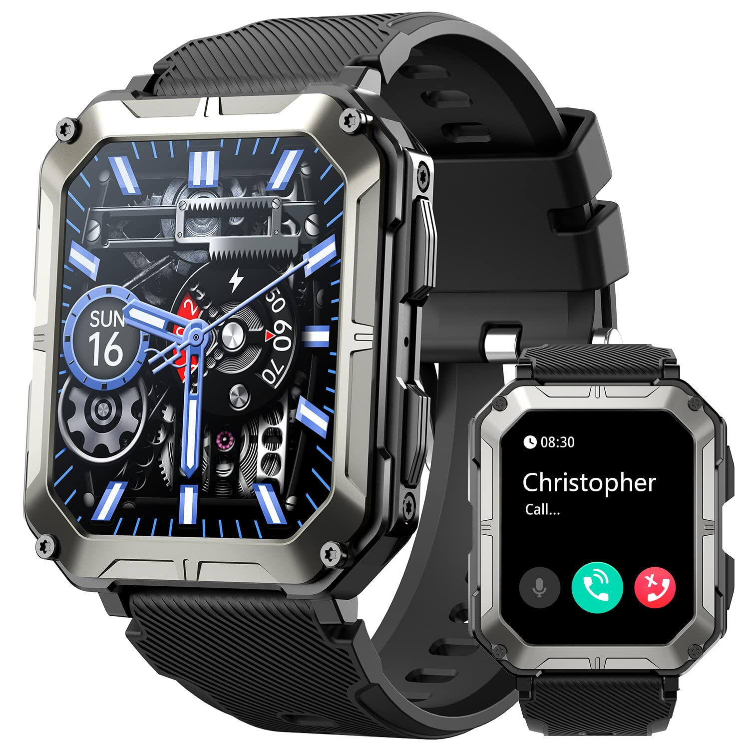 HOFIT Smart Watch Bluetooth Call(Answer/Make Call) Mens Watches Christmas/Birthd