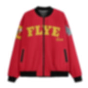 Flye Era t Men’s Red Fleece Bomber Jacket