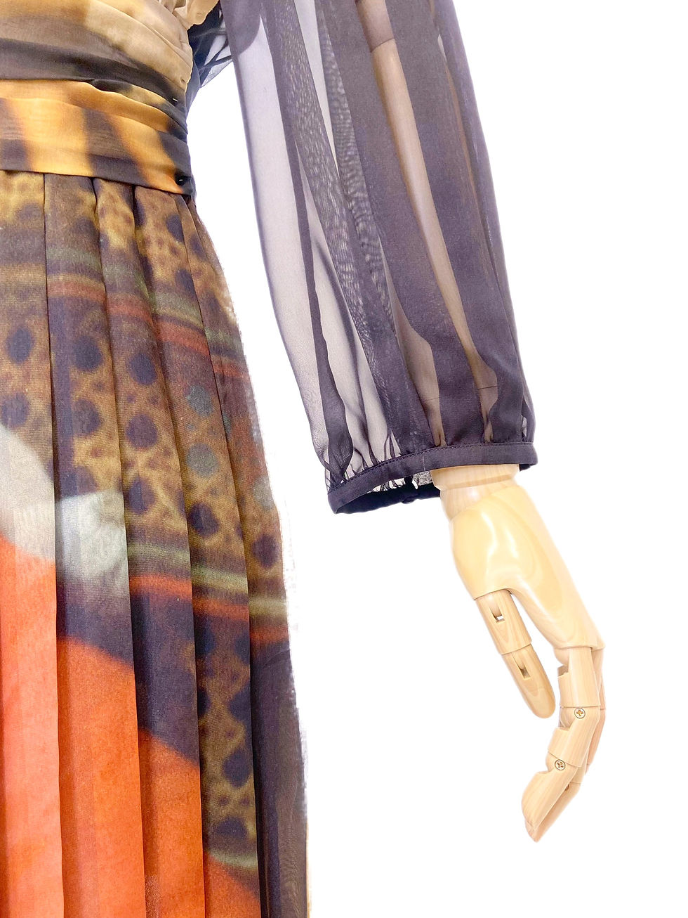 Thumbnail: Moschino Couture Print Chiffon Gown