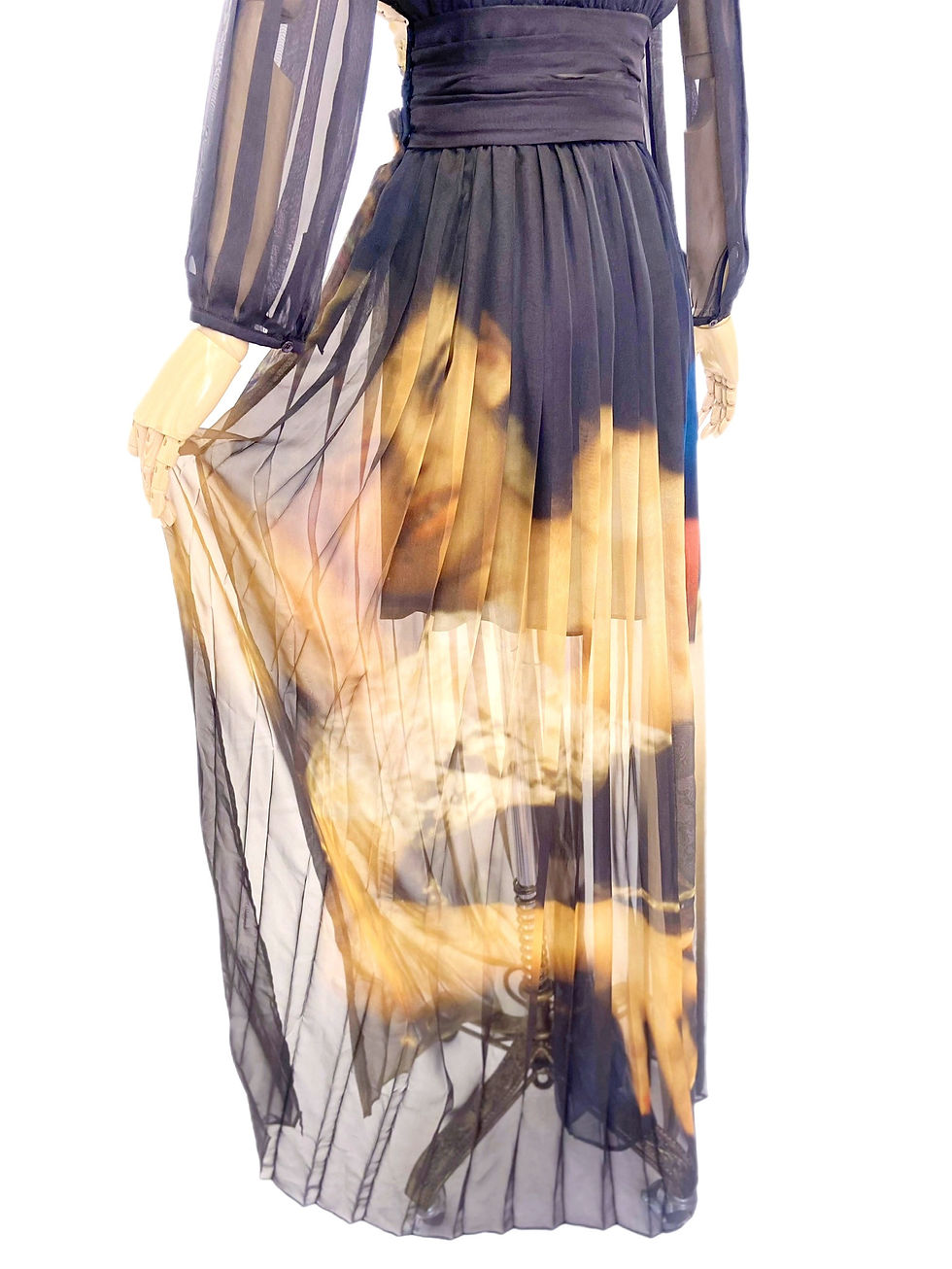 Thumbnail: Moschino Couture Print Chiffon Gown