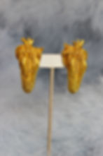 Dominique Aurientis golden corn clip on earrings