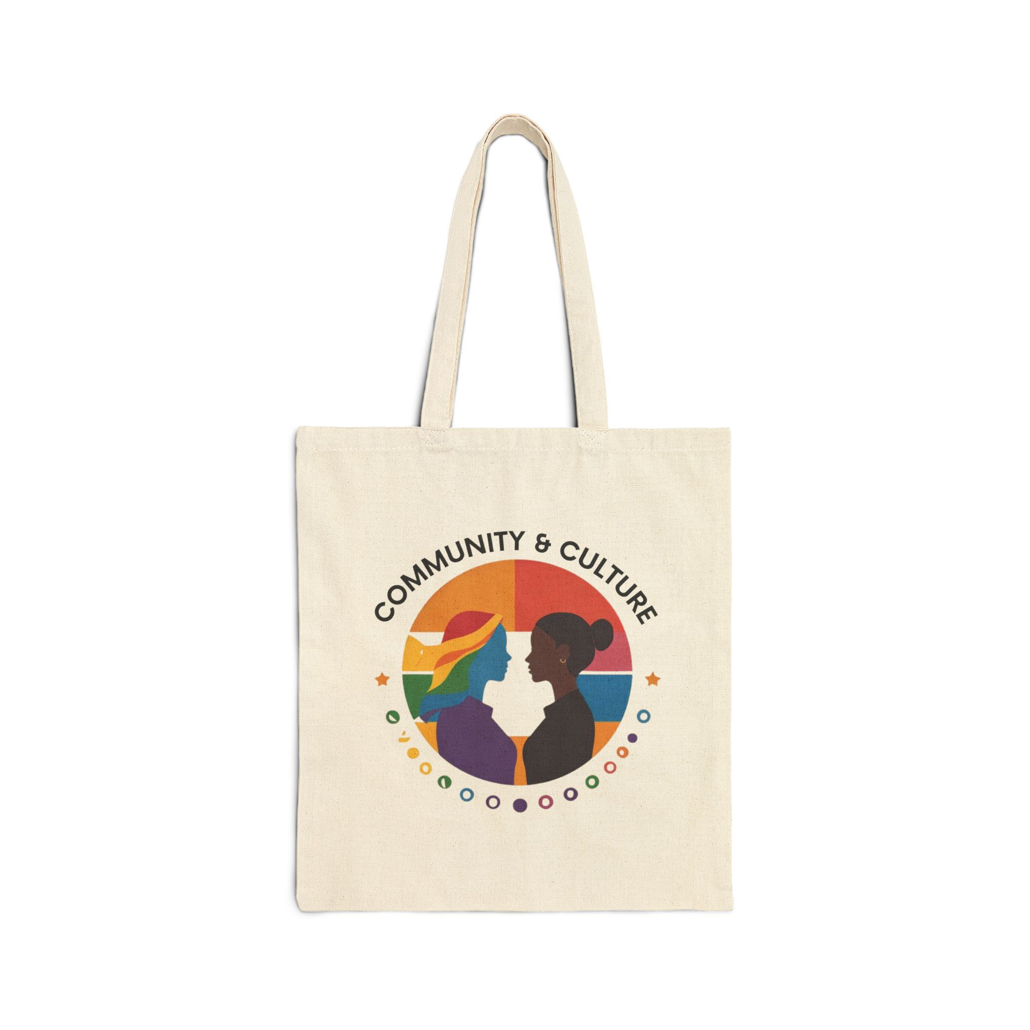 Community & Culture Cotton Canvas Tote Bag - Eco-Friendly Bag