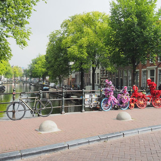 Fahrräder prägen das Bild von Amsterdam...