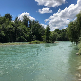 Der Weg an der Aare entlang führte uns...
